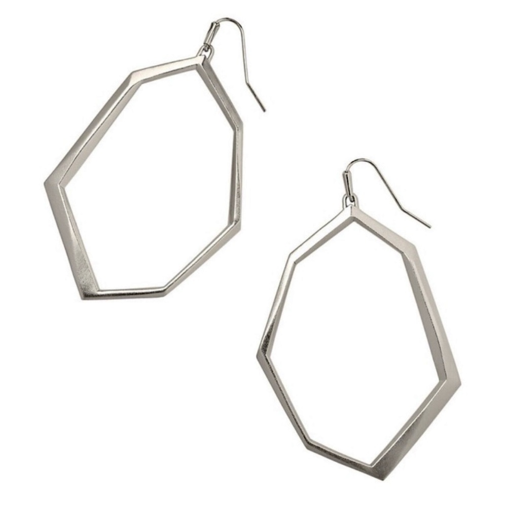KENDRA SCOTT • Silver Lindsey Hoop Earrings